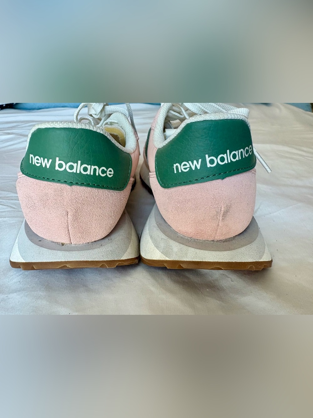 New Balance 237 Sneakers Pink Green Retro Runner Shoes Women’s 7 Y2K EUC - Picture 6 of 14